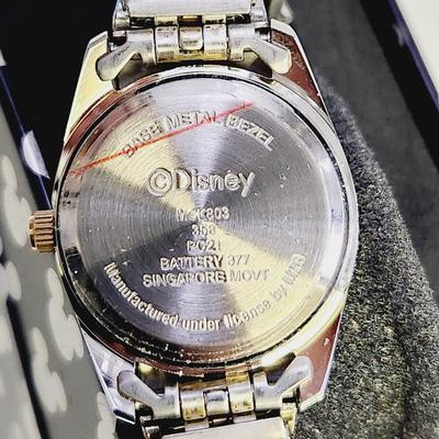 NEW DISNEY MICKEY & MINNIE WATCH - SILVER TONED W/ ORIGINAL PACKAGING