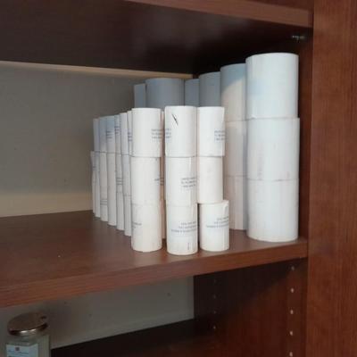 23 Large rolls, and 62 small rolls of NEW receipt paper