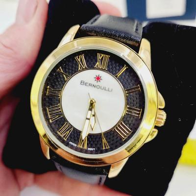 NEW LEATHER BAND  BERNOUILLI FAUN II WATCH W/ ORIGINAL BOX