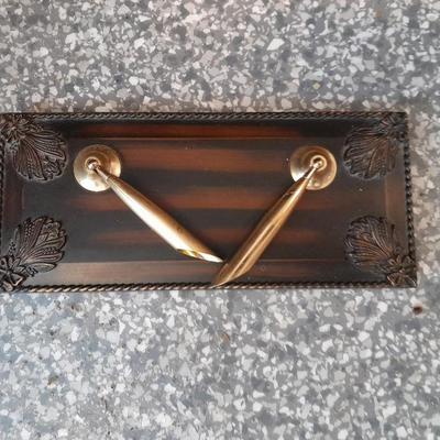 Executive Desk accessories, all wood / metal address book, paper organizer, pen jar, pen holder and a writing pad