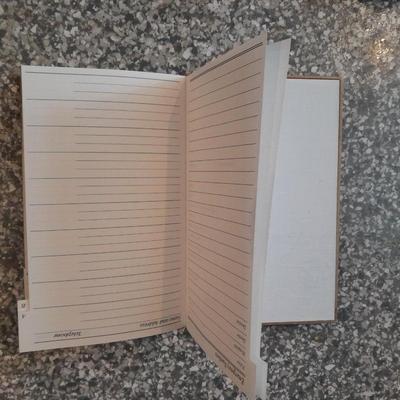 Executive Desk accessories, all wood / metal address book, paper organizer, pen jar, pen holder and a writing pad