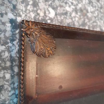 Executive Desk accessories, all wood / metal address book, paper organizer, pen jar, pen holder and a writing pad