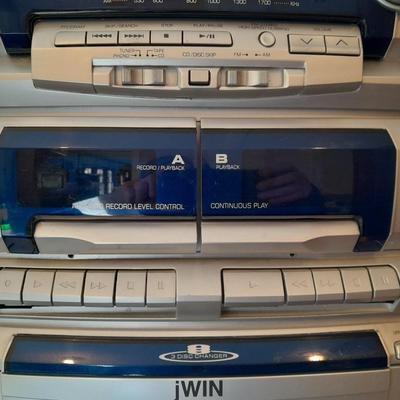 jWIN JX-CD3400 WORKING Stereo system remote 3 disk cd/cassette/tuner/ turntable