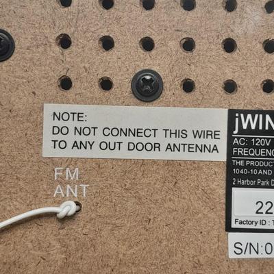 jWIN JX-CD3400 WORKING Stereo system remote 3 disk cd/cassette/tuner/ turntable