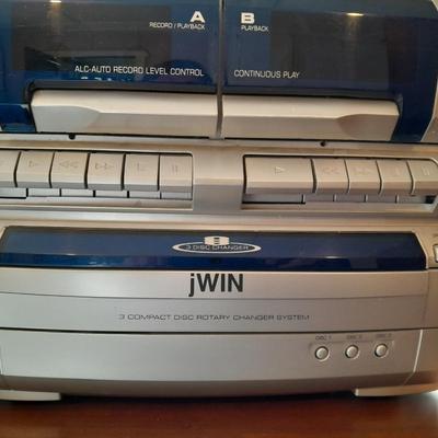 jWIN JX-CD3400 WORKING Stereo system remote 3 disk cd/cassette/tuner/ turntable