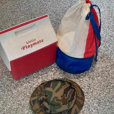 Perfect setup for a day on the river! Cooler, Bag, and a hat!