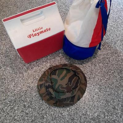 Perfect setup for a day on the river! Cooler, Bag, and a hat!
