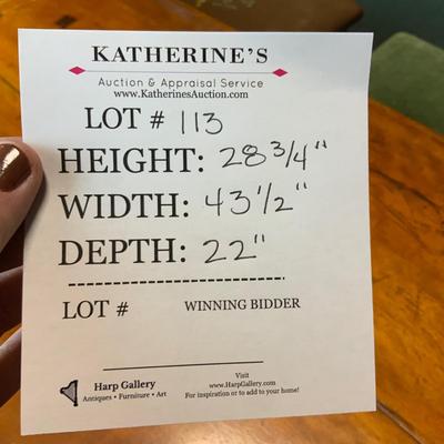 Lot 113 | Half-Moon Table