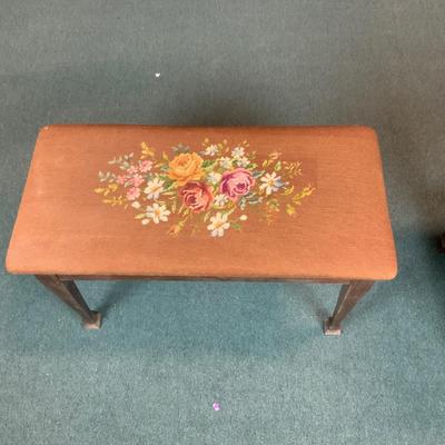 Lot 115 | Antique Needlepoint Piano Bench