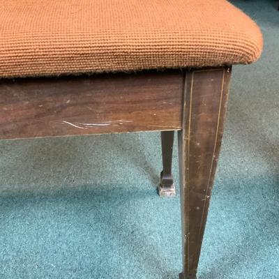 Lot 115 | Antique Needlepoint Piano Bench