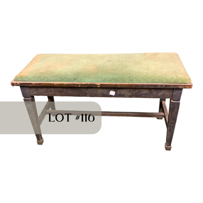 Lot 116 | Green Velvet Bench
