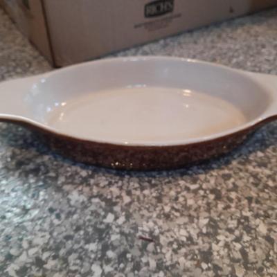 Vintage Hall China Co. Forman Bro's vegetable bowl and other dishware