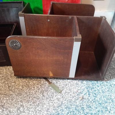 230 paper stencils, Lazy Susan style Desk organizer, felt lined box and Dissection kit case