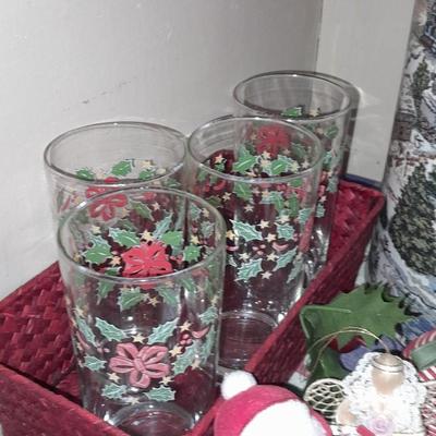 Christmas Decorations, Drinking glasses, Tins, ornaments and more
