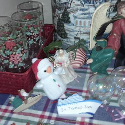 Christmas Decorations, Drinking glasses, Tins, ornaments and more