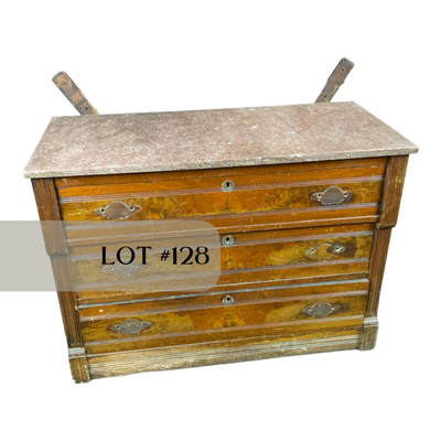 Lot 128 | Marble Top Commode