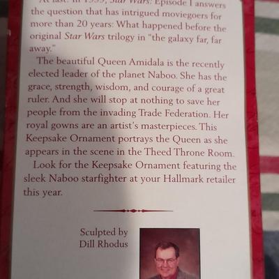 Vintage Boxed Christmas ornaments Hallmark Star Wars Queen Amidala