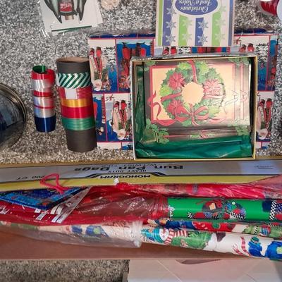 Christmas wrapping, Ribbon, boxes, bags and more
