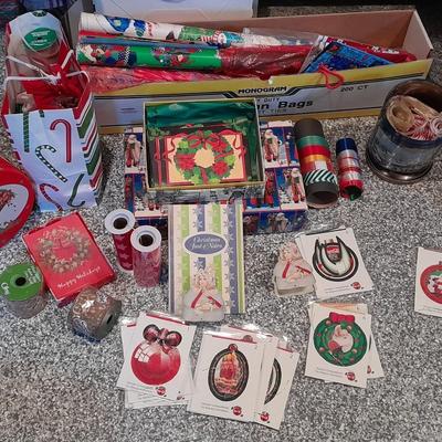 Christmas wrapping, Ribbon, boxes, bags and more