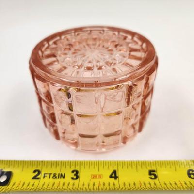 VINTAGE HEAVY CUT PINK GLASS COLLECTORS PIECE