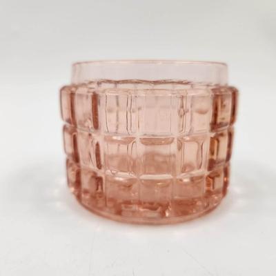VINTAGE HEAVY CUT PINK GLASS COLLECTORS PIECE