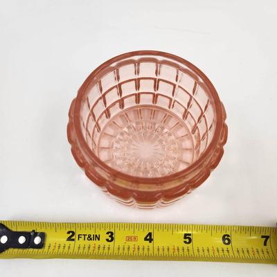 VINTAGE HEAVY CUT PINK GLASS COLLECTORS PIECE