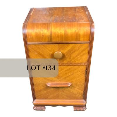 Lot 134 | Art Deco Waterfall Nightstand