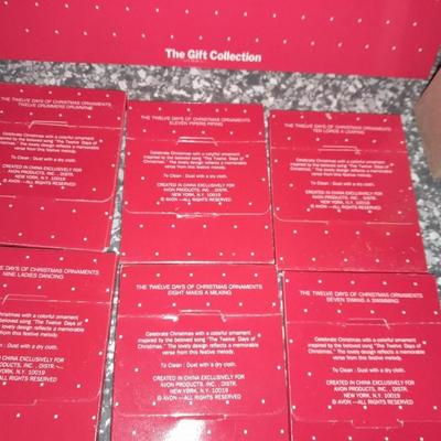 AVON 12 Days of Christmas ornaments, and other AVON holiday decorations