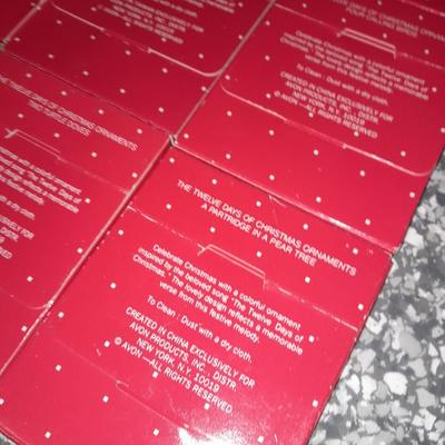AVON 12 Days of Christmas ornaments, and other AVON holiday decorations