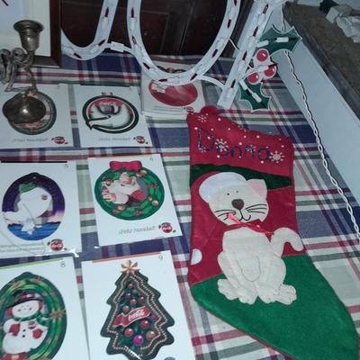 Light up JOY Christmas, New C7 bulb lights, metal candle holders, metal deer and sleigh ornaments, stockings and more