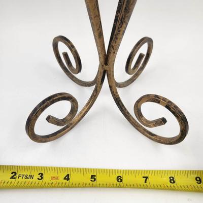 TALL WROUGHT IRON CANDLE HOLDER