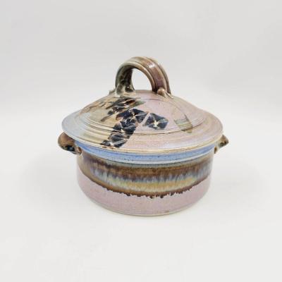 ABSOLUTELY STUNNING VINTAGE POTTERY BOWL WITH LID