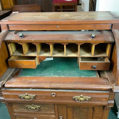 Lot 140 | 1800s Cylinder Desk