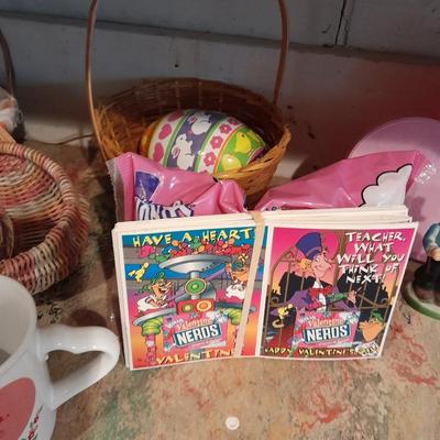 Easter and Valentines Day Decorations Mugs, Baskets, and more