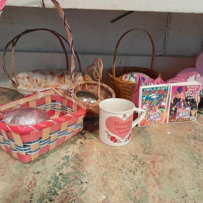 Easter and Valentines Day Decorations Mugs, Baskets, and more