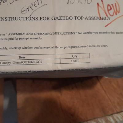 New 10x10 Green Gazebo canopy cover / top