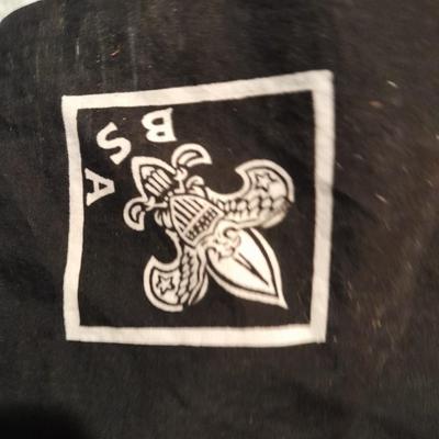 Silk scarves, Blue gloves, vintage glove-bath, a hand fan, and lenox vase