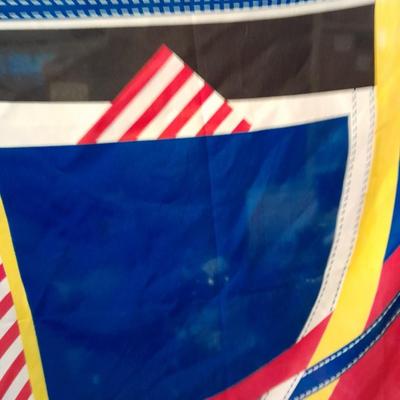 Silk scarves, Blue gloves, vintage glove-bath, a hand fan, and lenox vase