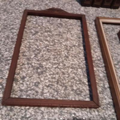 Vintage wood picture frame with glass and some without glass