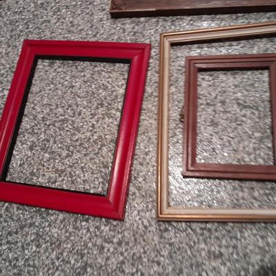 Vintage wood picture frame with glass and some without glass