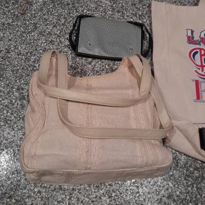 Purses, black leather purse, leather phone belt clip case, London cloth shopping bag, and more