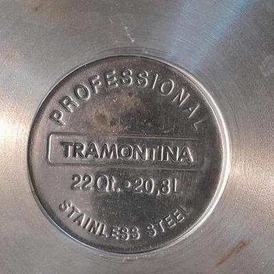 Professional Tramontina 22 Quart 20.8 Litre Stainless Steel Stock pot with 2 lids and stainless strainer