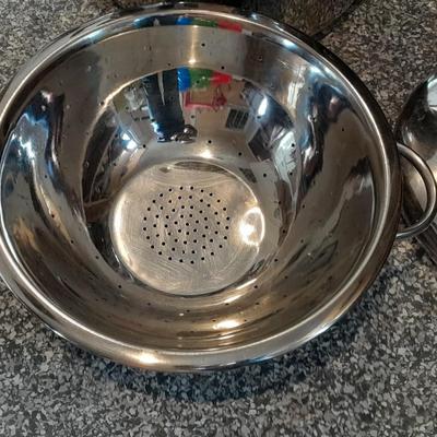 Professional Tramontina 22 Quart 20.8 Litre Stainless Steel Stock pot with 2 lids and stainless strainer