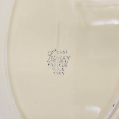 VINTAGE LU-RAY PASTEL YELLOW PLATTER