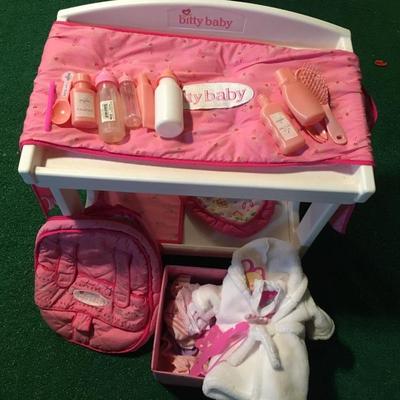 American Girl Bitty Baby changing table and bath