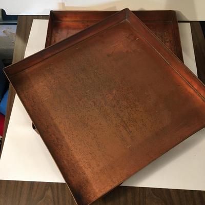 Smith and Hawken square copper trays