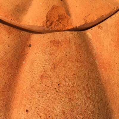 Large Terra cotta Pumpkin, very heavy!