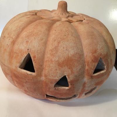 Large Terra cotta Pumpkin, very heavy!