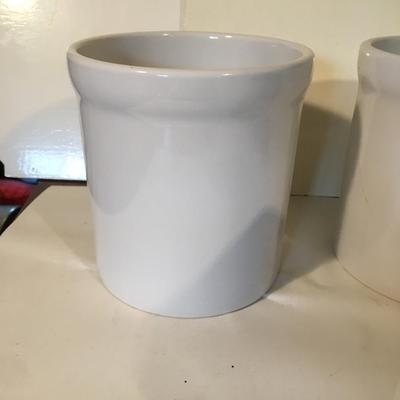 White set of 4 cannisters/ pots