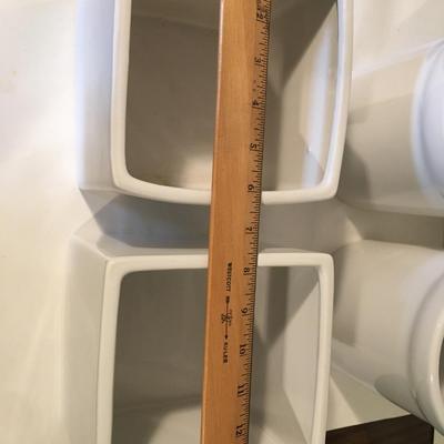 White set of 4 cannisters/ pots